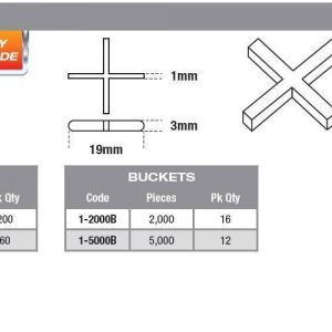 1mm Tile Spacers x 500 pieces