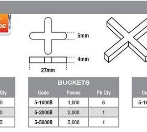 5mm Tile Spacers x 10000 pieces