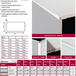 15mm Aluminium L-Shape Angle x 3m