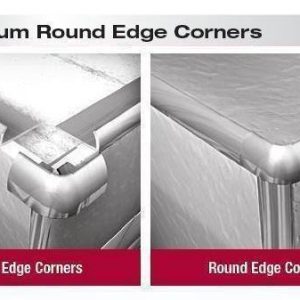 Aluminium Round Edge Corners 2 Pack 10mm