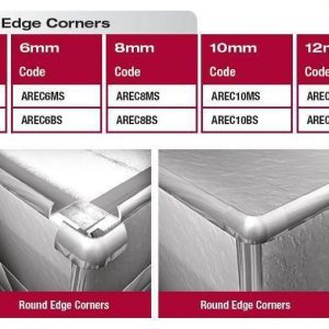 Aluminium Round Edge Corners 2 Pack 10mm