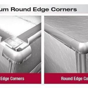 Aluminium Round Edge Corners 2 Pack 12mm