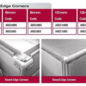Aluminium Round Edge Corners 2 Pack 6mm