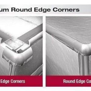 Aluminium Round Edge Corners 2 Pack 8mm
