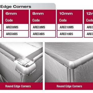 Aluminium Round Edge Corners 2 Pack 8mm