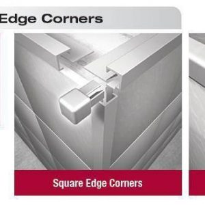 Alum Square Edge Corners 2 Pack 10mm