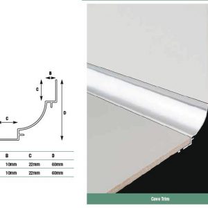 Aluminium Cove Trim  3.6metre