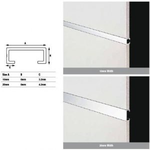 Aluminium Flat Listello Trim