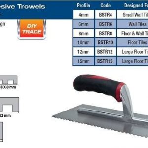 Bright Steel Adhesive Trowel 6mm