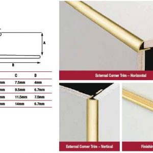 Brass Round Edge Trim  2.5metre