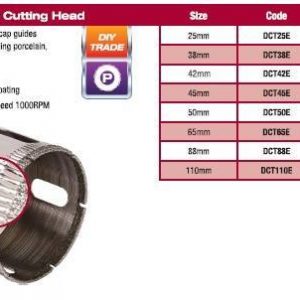 Diamond Hole Cutting Head 25mm