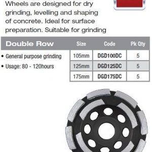Diamond Cup Grinding Wheel 105mm Dual Row
