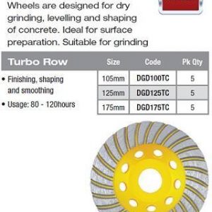 Diamond Cup Grinding Wheel 105mm Turbo Row