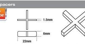 1.5mm Deep Tile Spacers x 500 pieces