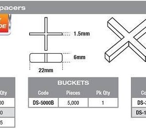 1.5mm Deep Tile Spacers x 500 pieces