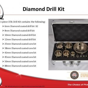 DTA Diamond Drill Kit - 11 piece