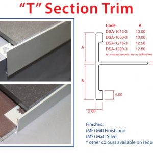 Double Sided Aluminum Angle 10 x 30mm x 3m