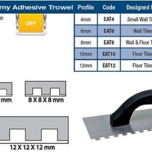 Economy Adhesive Trowel 8mm