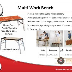 Multi Work Bench 225kg Capacity