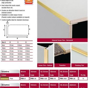 18.5mm Medium Duty Brass L-Shape Angle x 3m