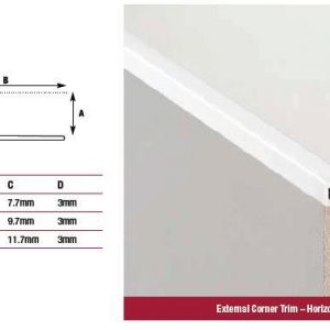 PVC Square Edge Trim  2.5metre