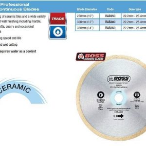 Boss Continuous Rim Wet Diamond Blade 350mm 14inch