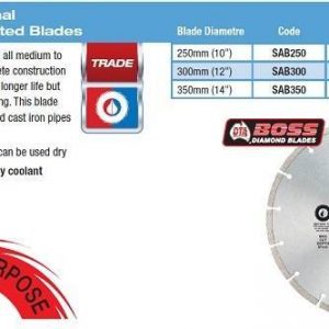 Boss Segmented Rim Diamond Blade 300mm 12inch