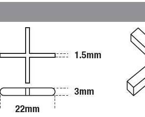 1.5mm Tile Spacers x 100 pieces - AUSTRALIAN MADE