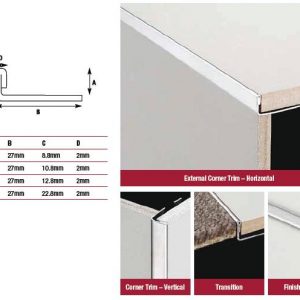 Stainless Steel LShape Trim  3metre
