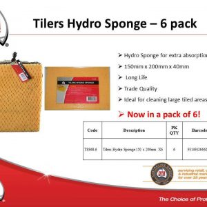 Yellow Tilers' & Slaters' Sponge - Large - 6 pack